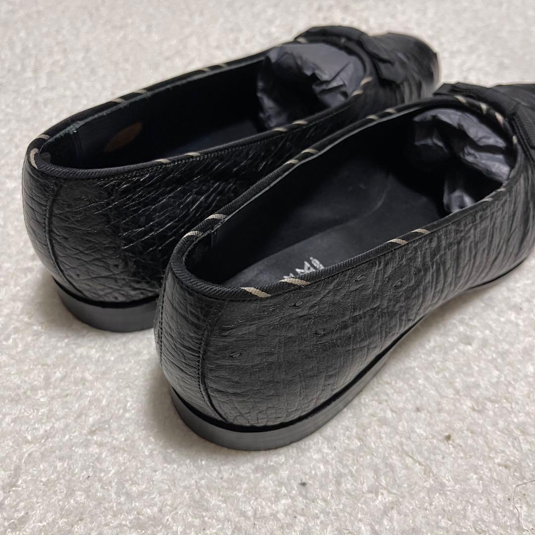 BARKER BLACK オーストリッチ　オペラシューズ