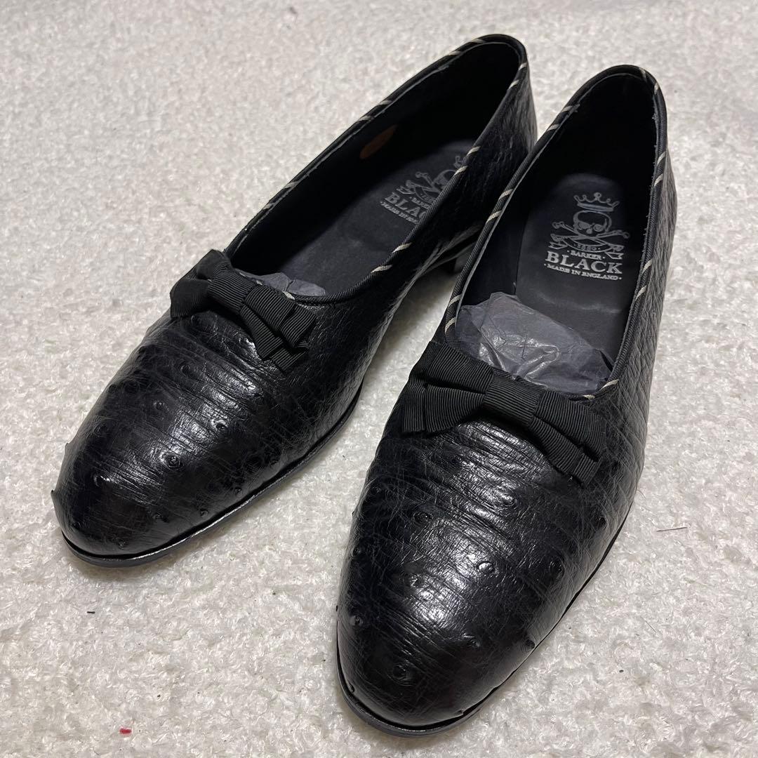 BARKER BLACK オーストリッチ　オペラシューズ