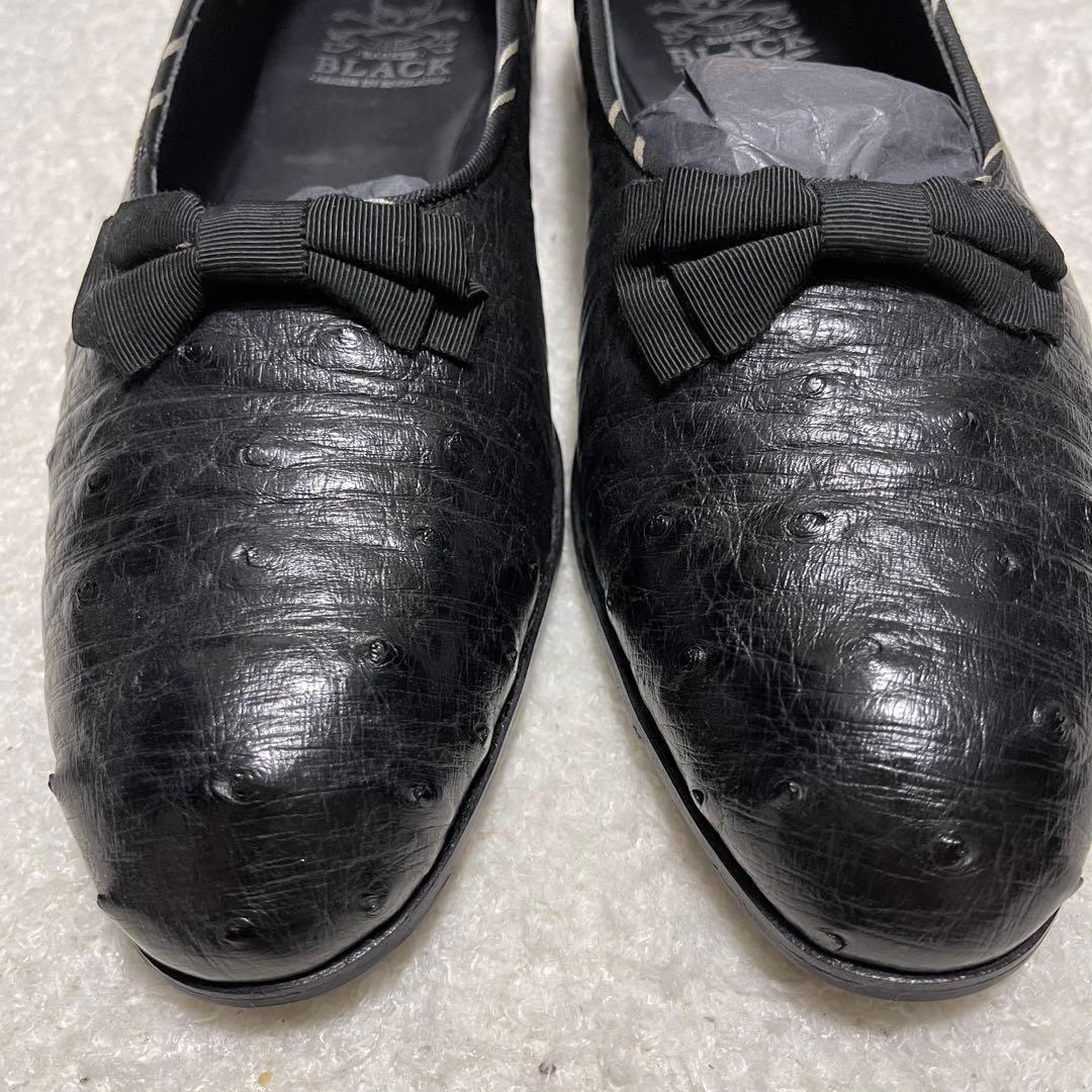 BARKER BLACK オーストリッチ　オペラシューズ