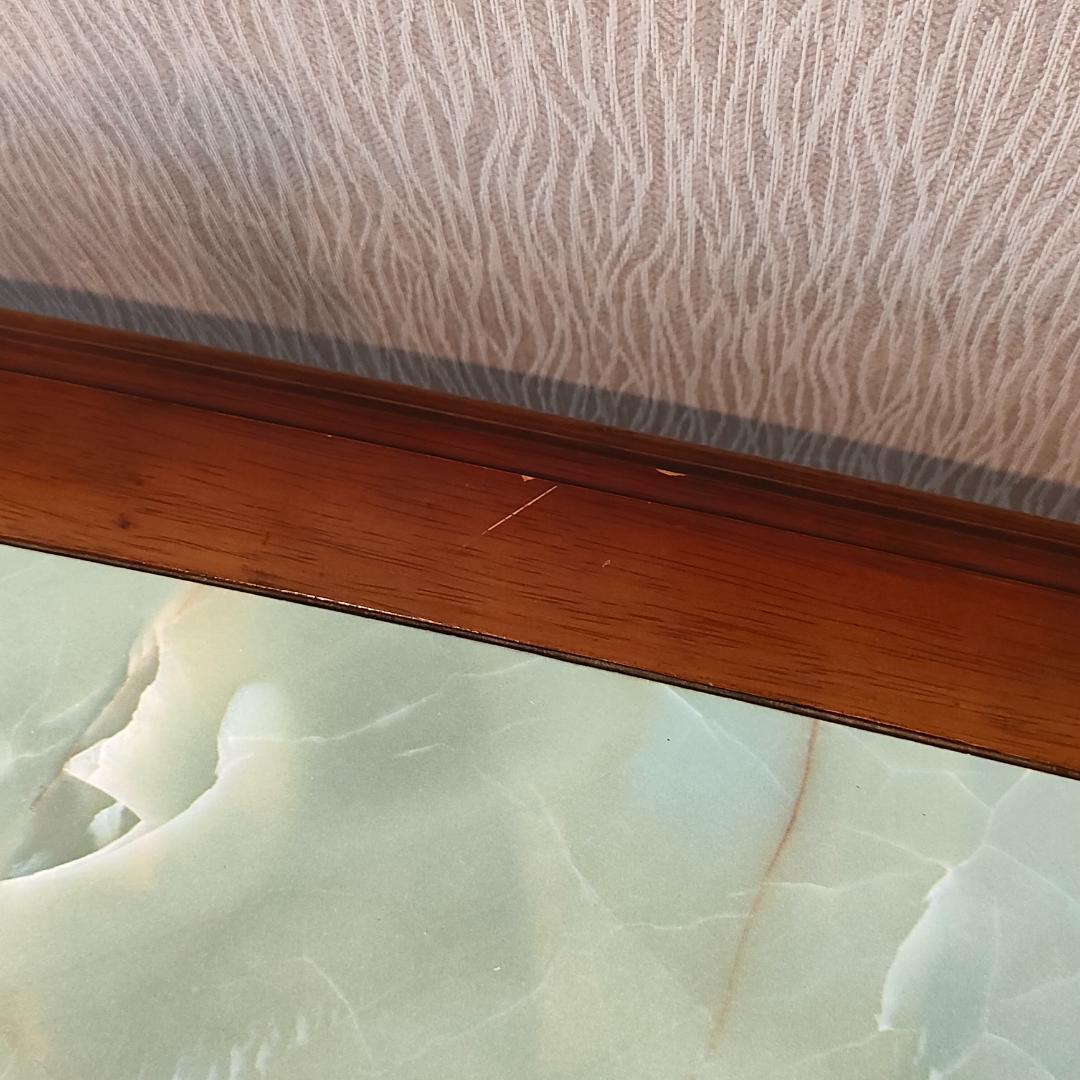 カリモク　ヴィンテージ　センターテーブル　大理石柄　木製