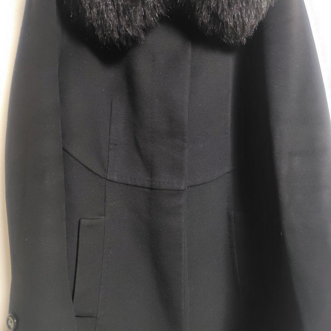 MaxMara Studio フォックスファー付 コート 38 ピュアウール