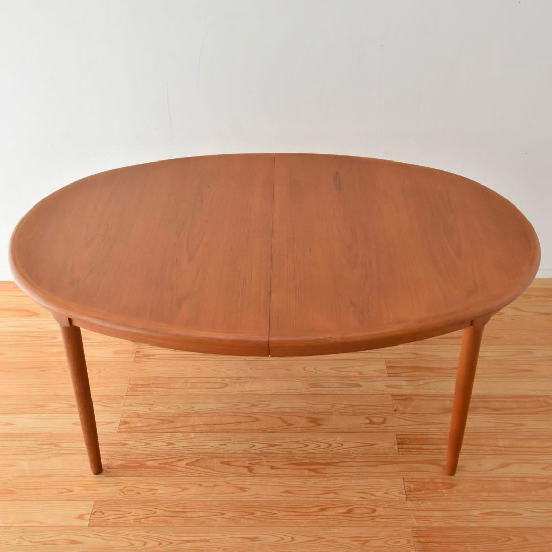 デンマーク Gudme チーク 北欧ヴィンテージ オーバルエクステンション