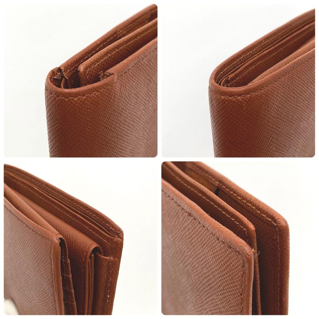 ☆キーウィ☆...✨BURBERRY 二つ折り財布 サフィアーノレザー 茶