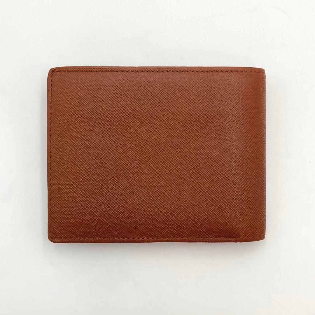 ☆キーウィ☆...✨BURBERRY 二つ折り財布 サフィアーノレザー 茶
