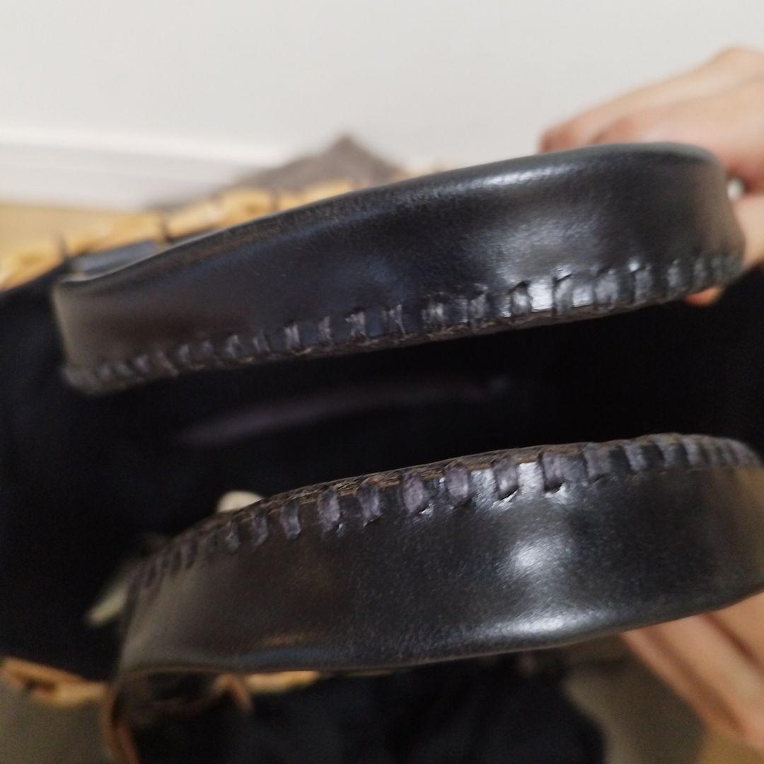 Hib☆Y☆エバゴス　かごバッグ　ブラック　リネン被せ