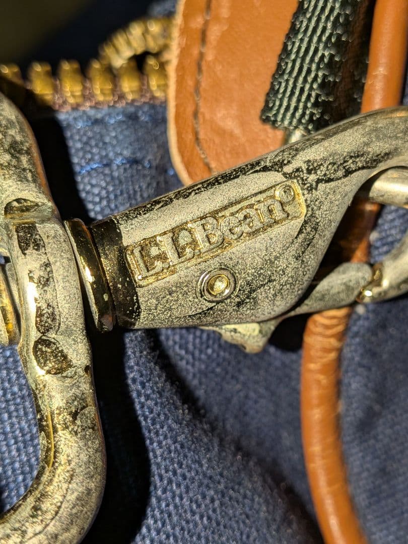 80's L.L.Beanネイビーキャンバスボストンバッグ 2way