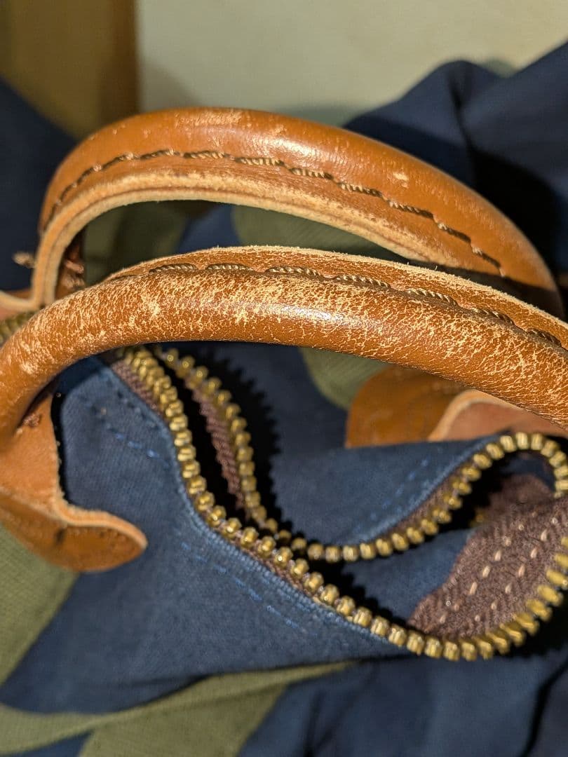 80's L.L.Beanネイビーキャンバスボストンバッグ 2way