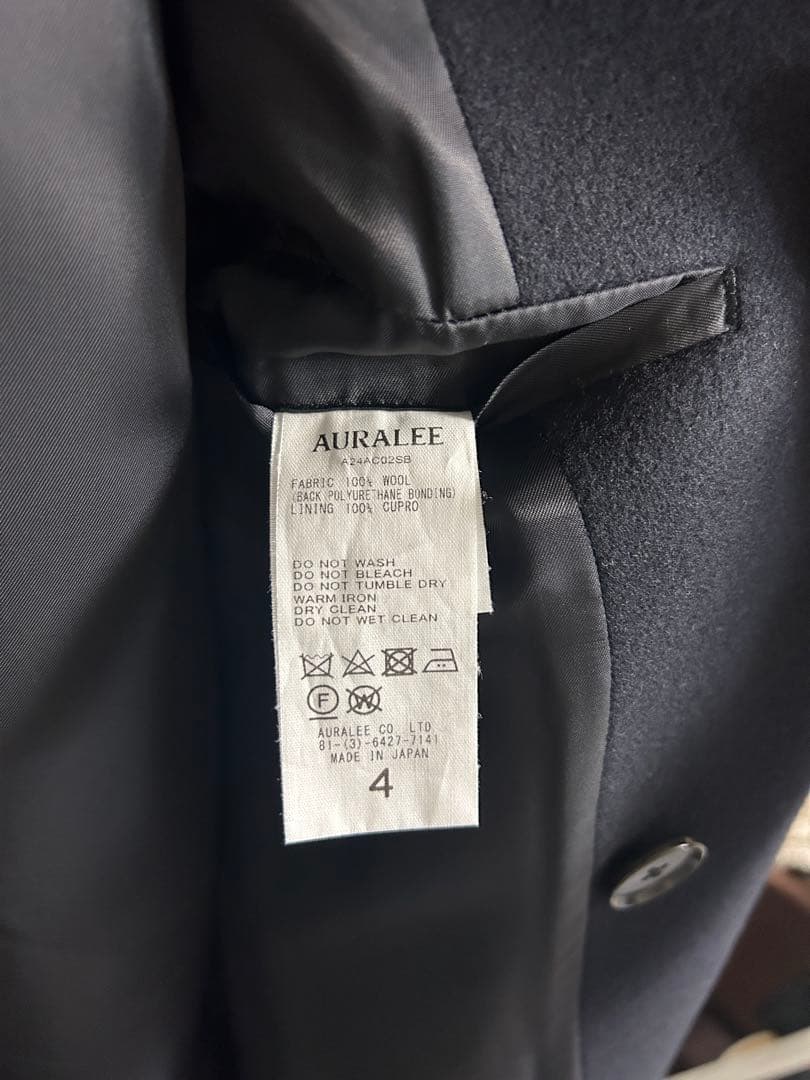 ジャケット・アウター AURALEE SPONGE WOOL MELTON P-COAT