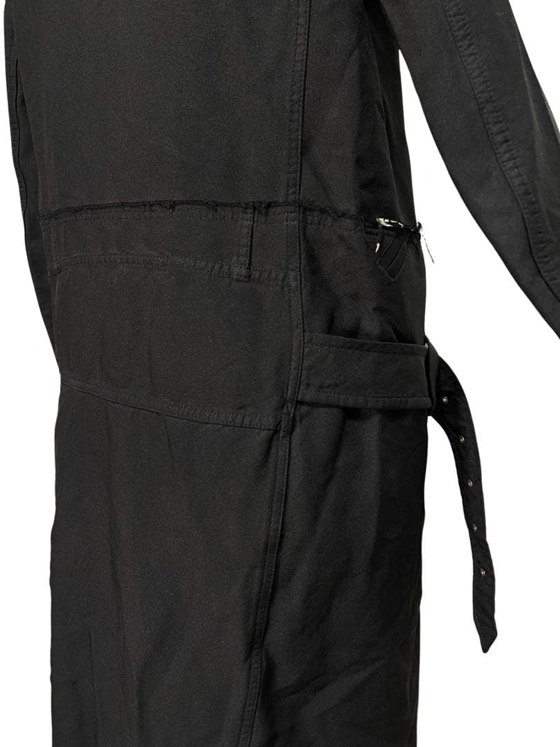 名作AD2013 コムデギャルソン オムプリュス ポリ縮絨ベルトロングジャケット