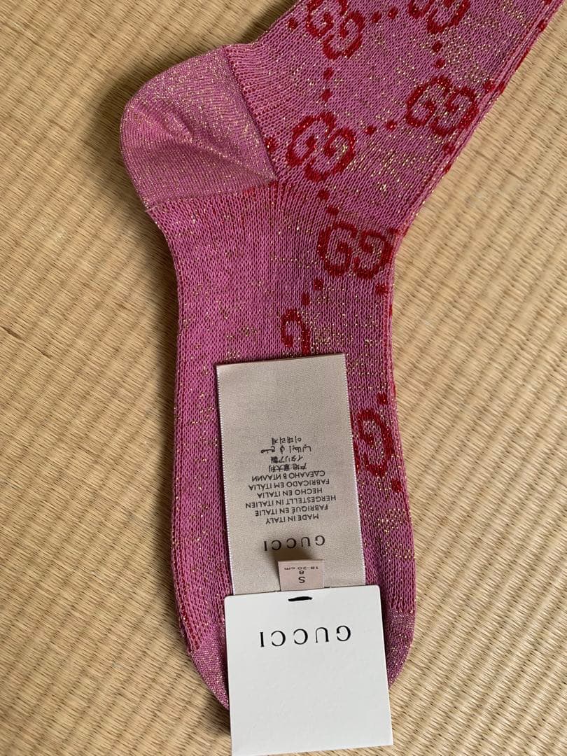ゆ*ん様 新品　GUCCI グッチ GGロゴ ラメ ソックス 正規品 箱付き 靴