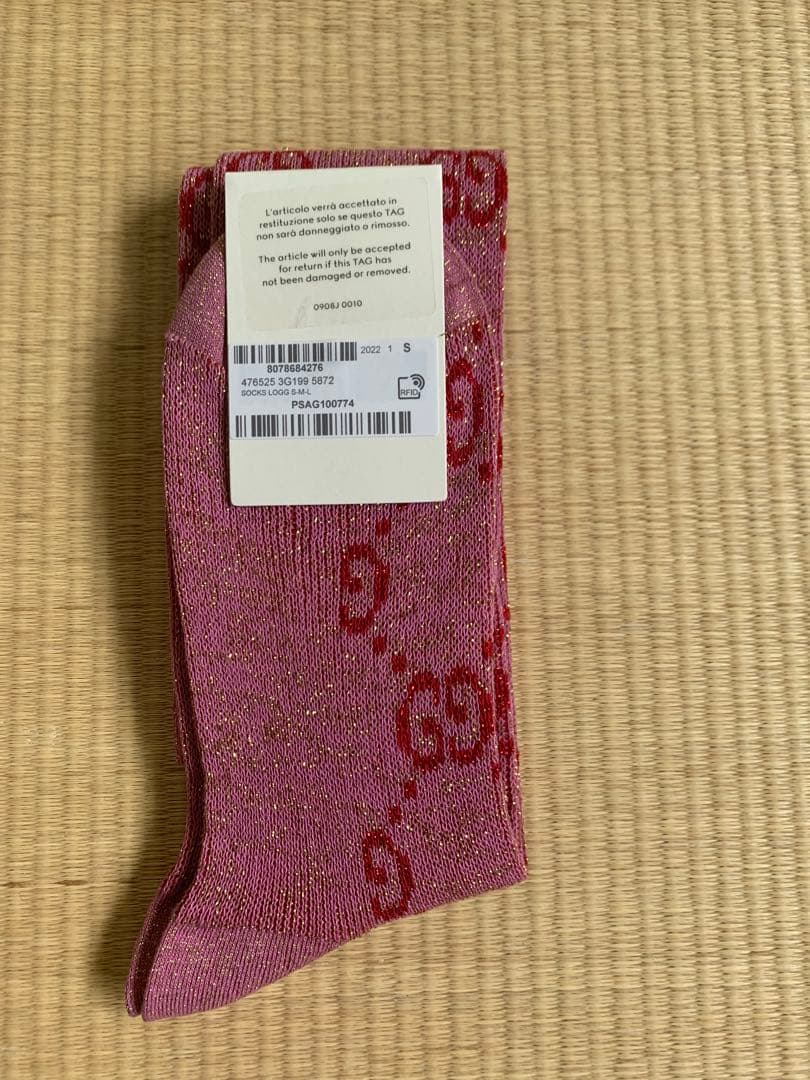 ゆ*ん様 新品　GUCCI グッチ GGロゴ ラメ ソックス 正規品 箱付き 靴