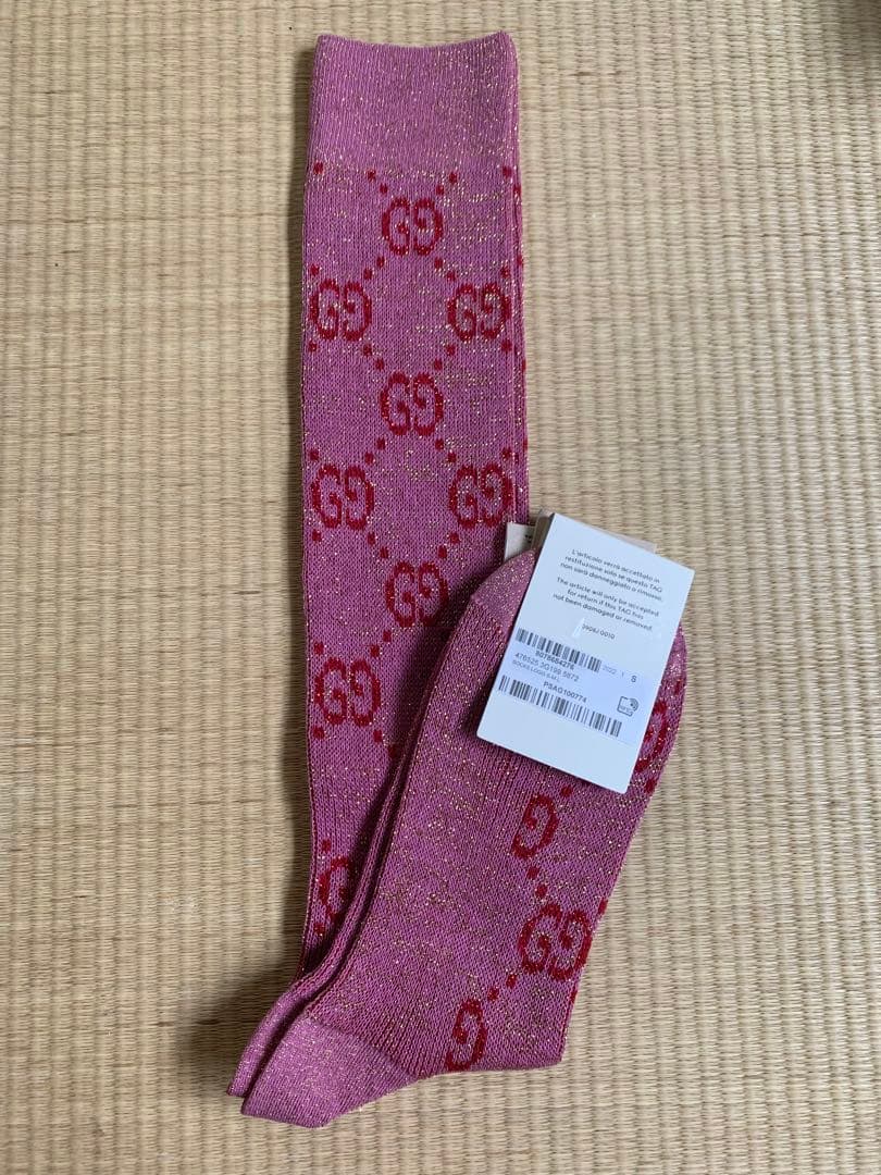 ゆ*ん様 新品　GUCCI グッチ GGロゴ ラメ ソックス 正規品 箱付き 靴