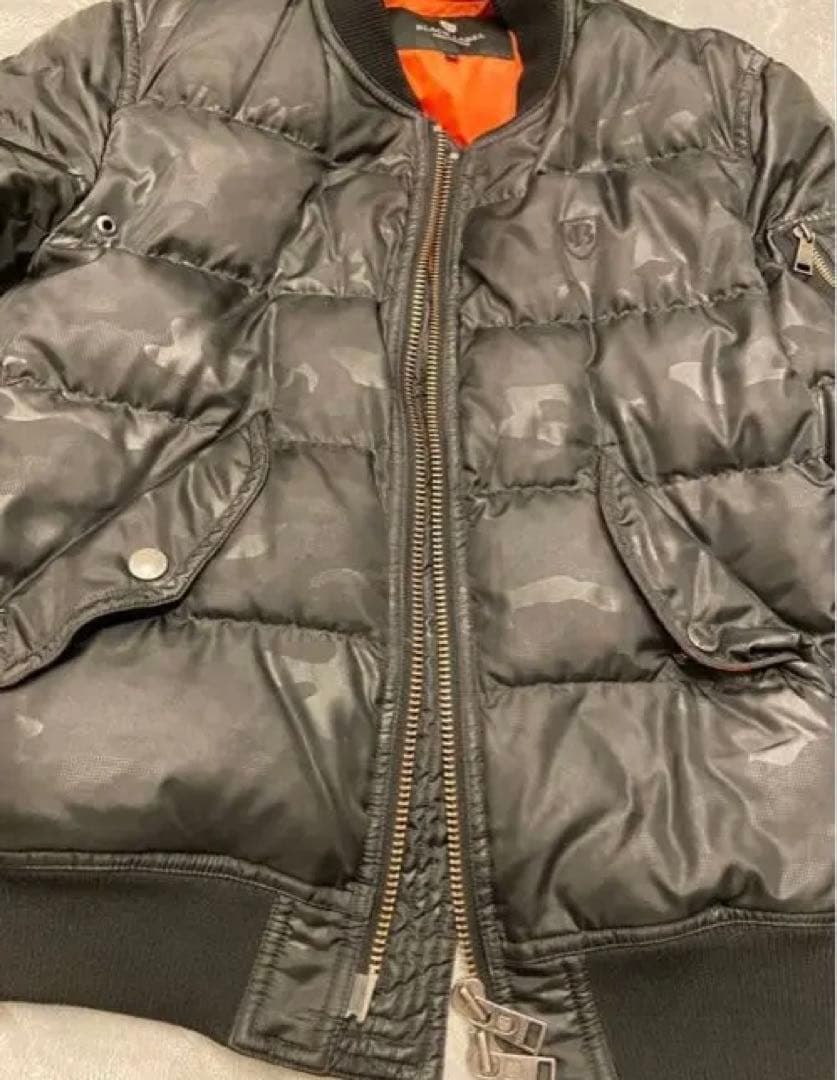 BLACK LABEL MA-1ジャケット ブラック 迷彩