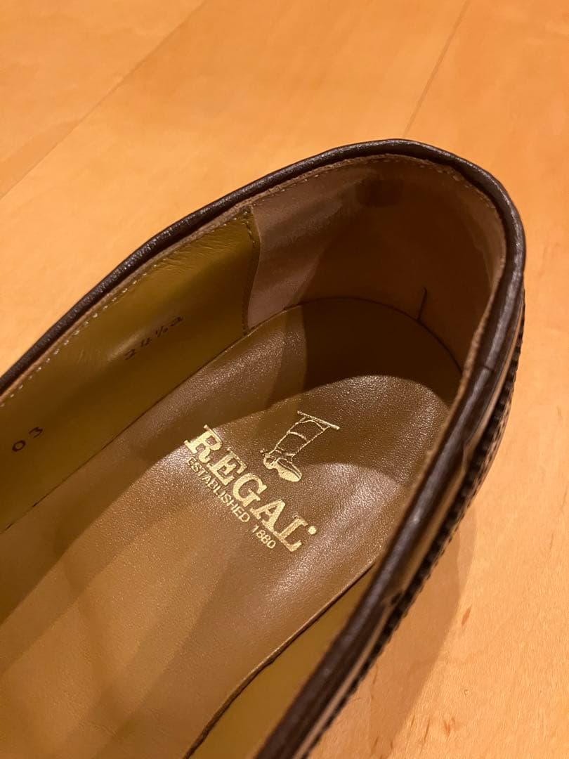 リーガル Uチップ タッセルローファー 24.5 革靴 ブラウン 茶