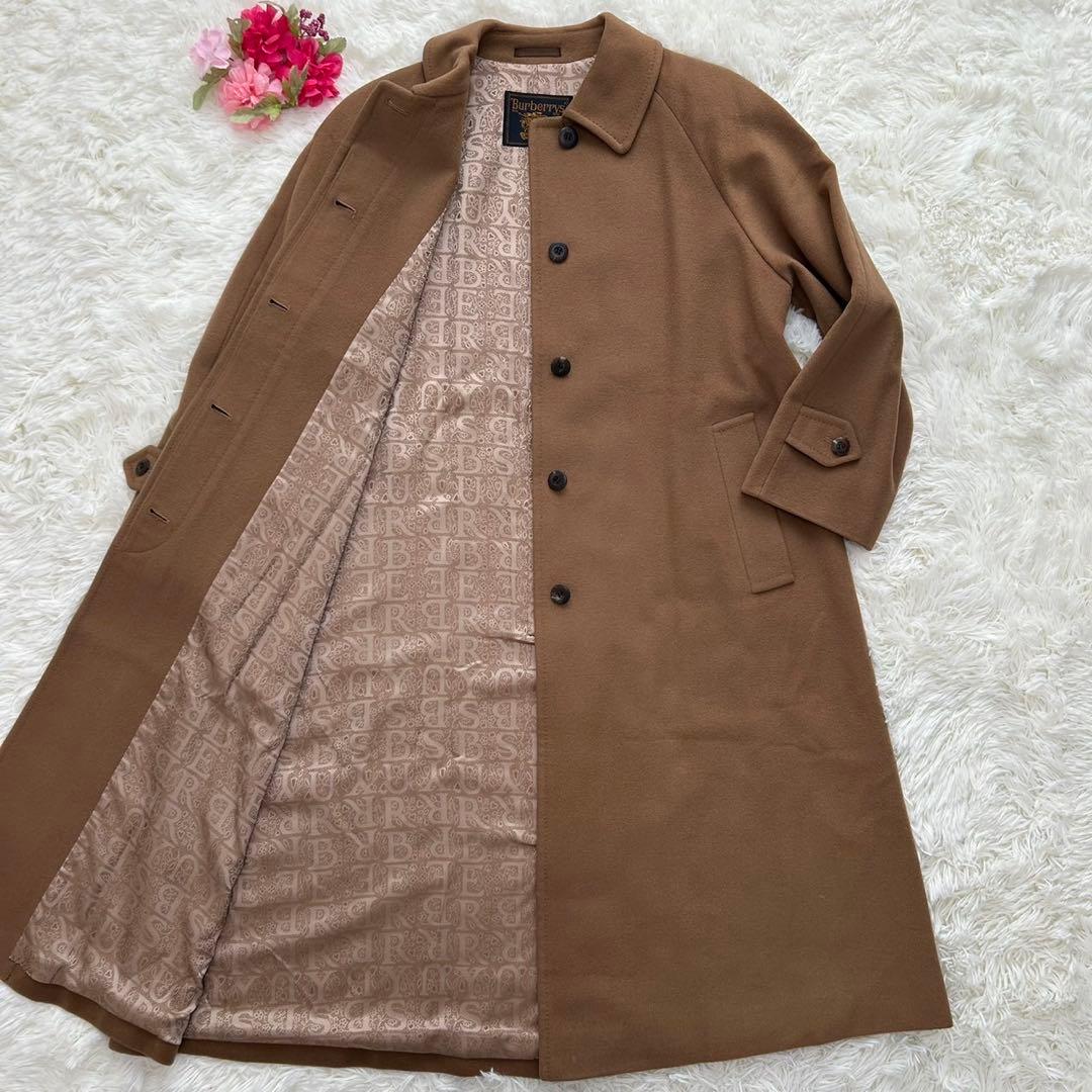 【極美品/L】バーバリー チェスターコート アウター カシミヤ100% Aライン