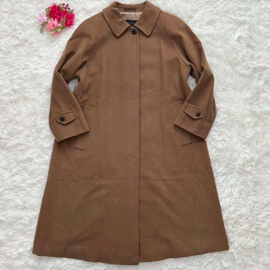 【極美品/L】バーバリー チェスターコート アウター カシミヤ100% Aライン