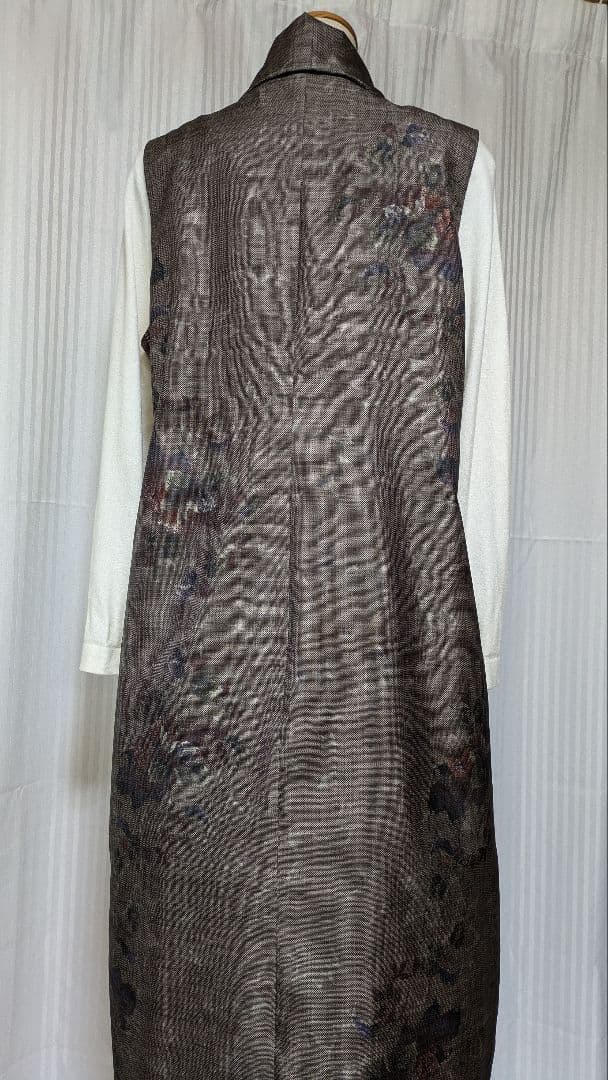 No240大島紬着物リメイク ９マルキ大島紬クシュクシュ襟 ちゃんみ〜様ご確認用