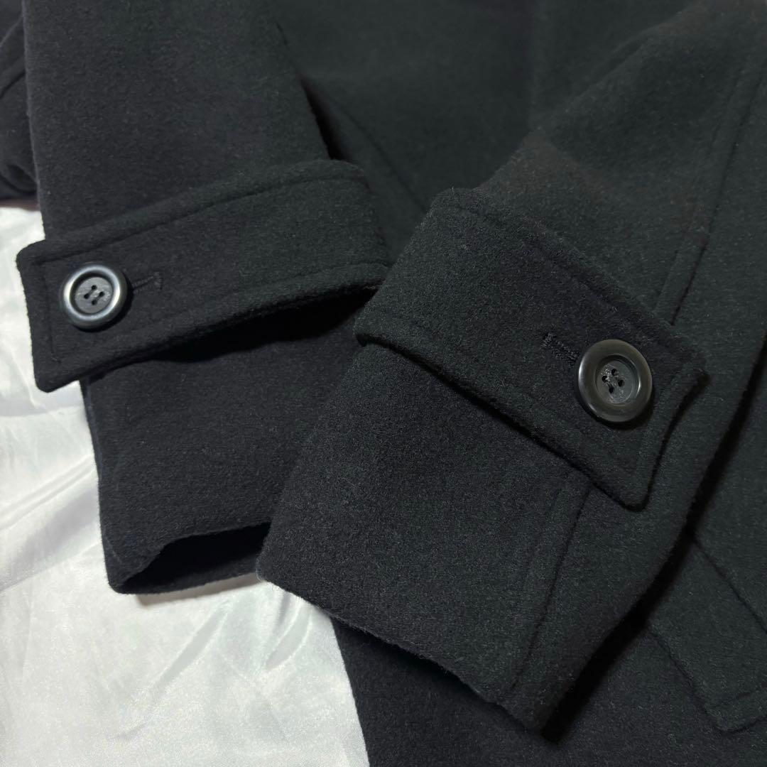 rienda 25 オーバーネックシンデレララインコート ロングコート　ブラック