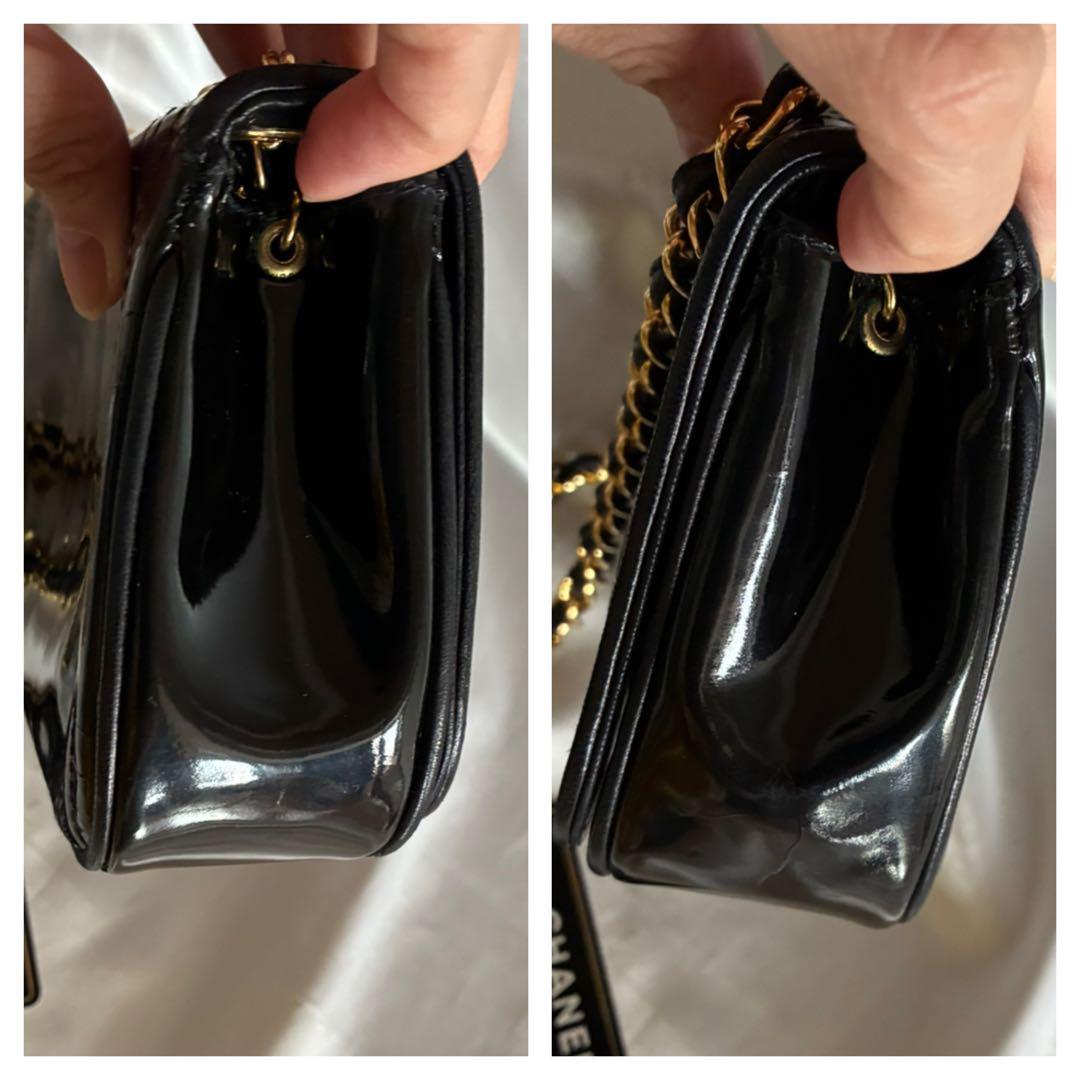 dubi♡dubi 様♡CHANEL パテント　デカココ　チェーンバッグ