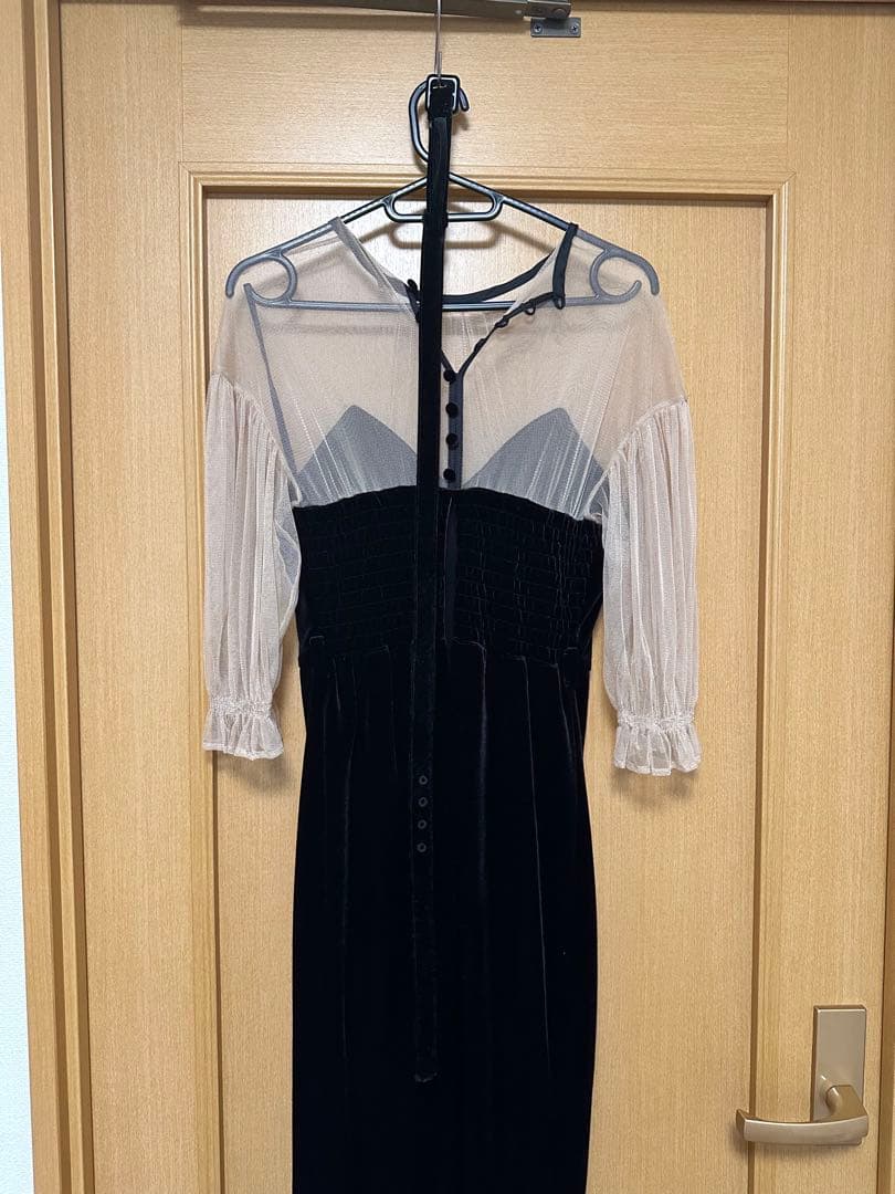 AMERI VINTAGE♢TULLE SLEEVE TIGHT DRESS♢s