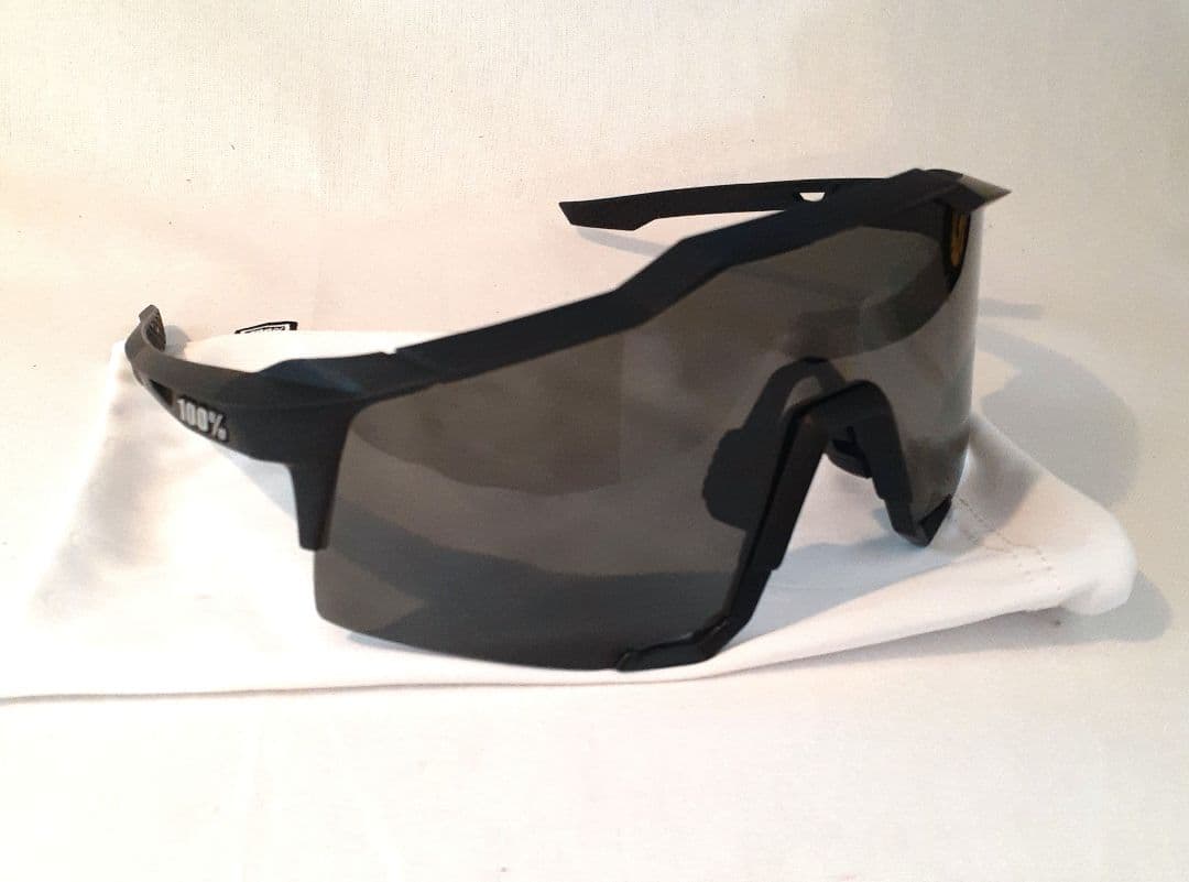 美品中古100% SPEEDCRAFT ブラック ワンハンドレッド サングラス