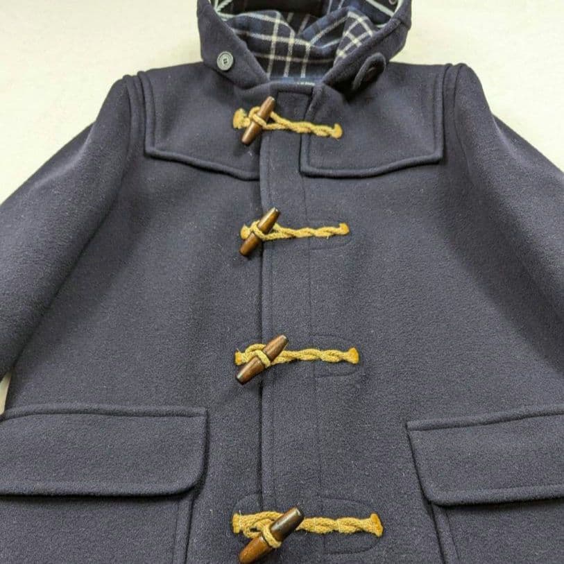 美品 FACTOTUM 別注 Gloverall ダッフルコート チェック Ｌ