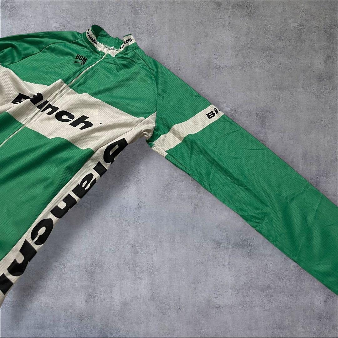 Bianchi ビアンキ サイクルジャケット フルジップ グリーン L