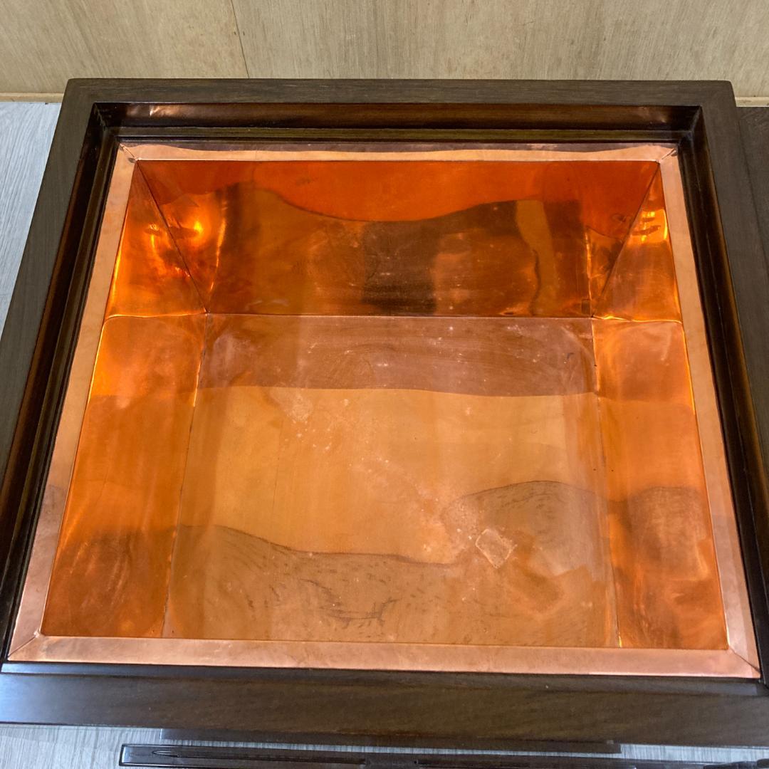 囲炉裏テーブル　火鉢　 引き出し付き 　 昭和レトロ 古民家　民芸