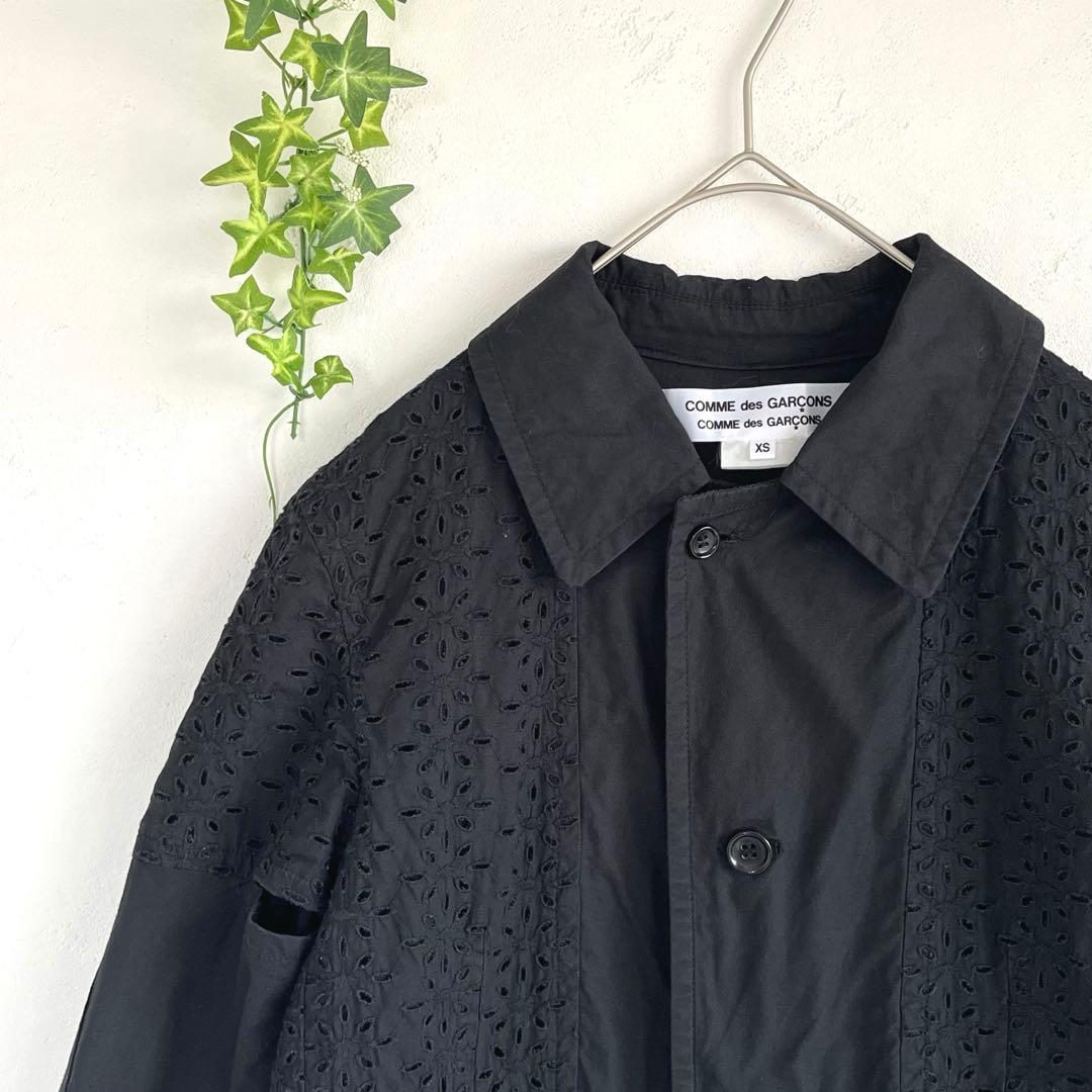 COMME des GARCONSパンチングカットワークレース シングルコート