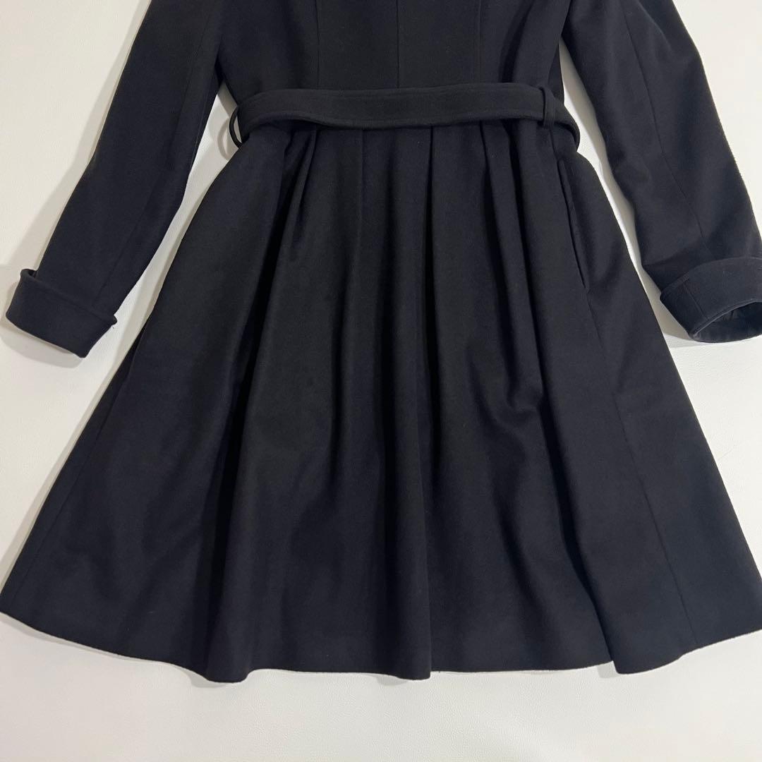 美品　Rene ルネ　ロングコート　カシミヤ混　カメリアボタン　TISSUE