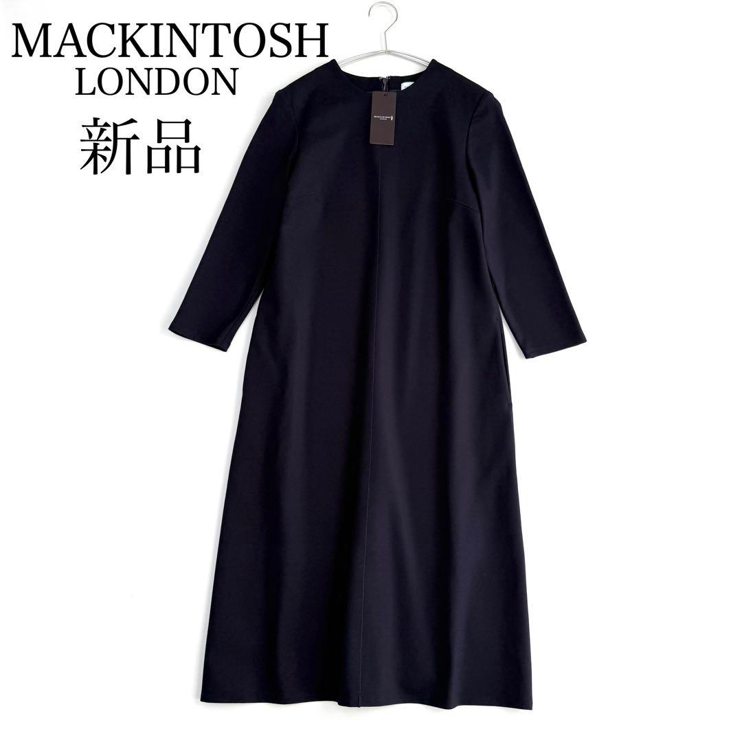 新品✨マッキントッシュロンドン✨ストレッチポンチワンピース　ネイビー　Mサイズ