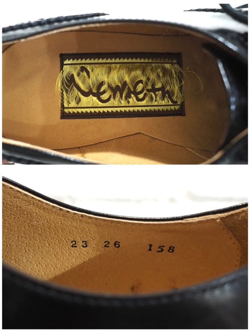 Nemeth ネメス カモノハシ レザーシューズ 26 ブラック