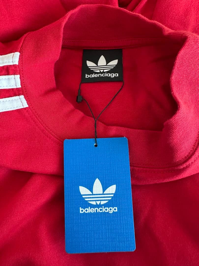 BALENCIAGA×adidas ロゴTシャツ　レッド　サイズ4