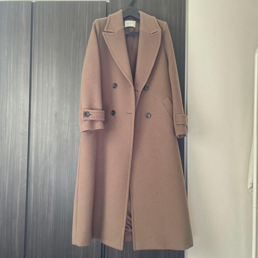 【未使用・タグ付き】PUBLIC TOKYO ブラウン ダブルブレストコート
