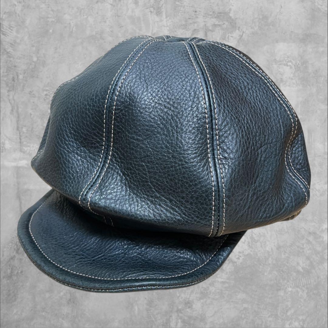 天神ワークス　JODHPURS CAP: CH03 キャップ　M レザー　牛革