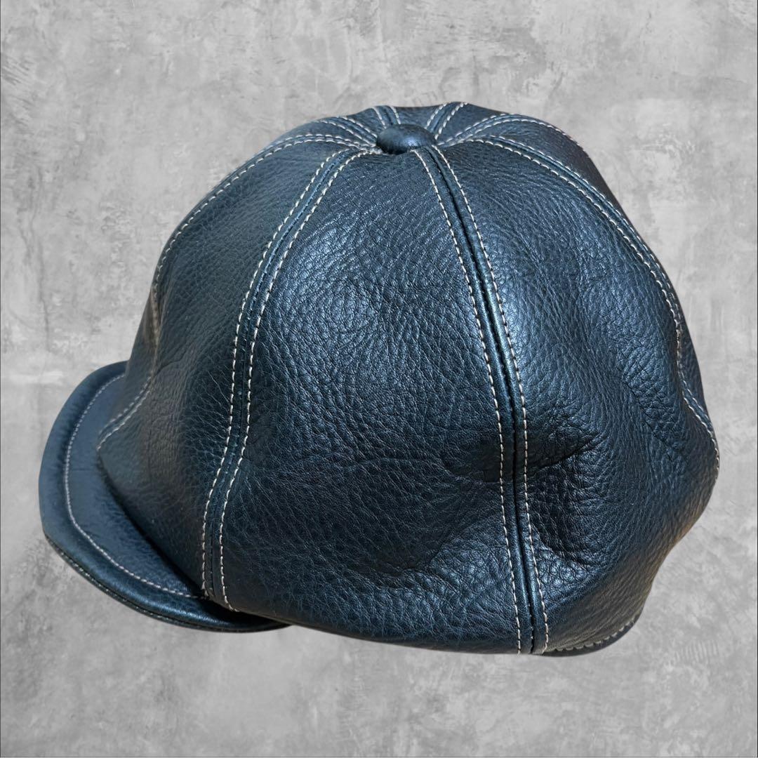 天神ワークス　JODHPURS CAP: CH03 キャップ　M レザー　牛革