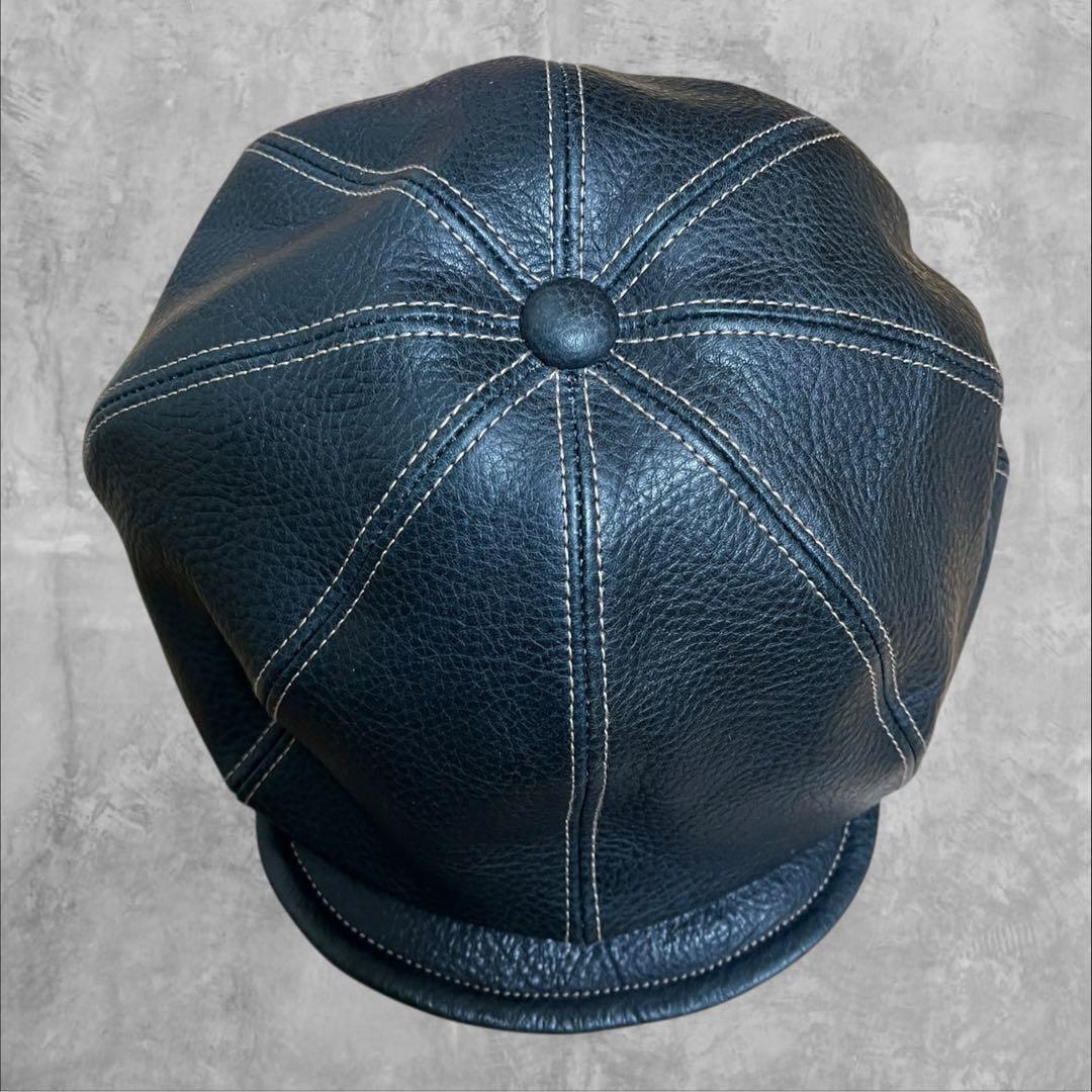 天神ワークス　JODHPURS CAP: CH03 キャップ　M レザー　牛革