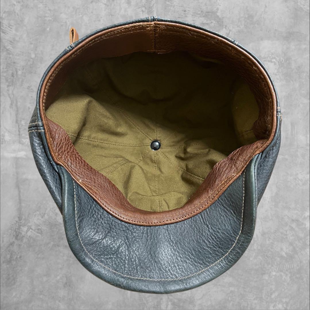 天神ワークス　JODHPURS CAP: CH03 キャップ　M レザー　牛革