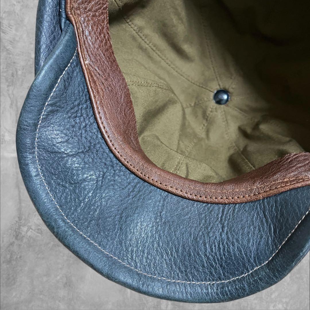 天神ワークス　JODHPURS CAP: CH03 キャップ　M レザー　牛革