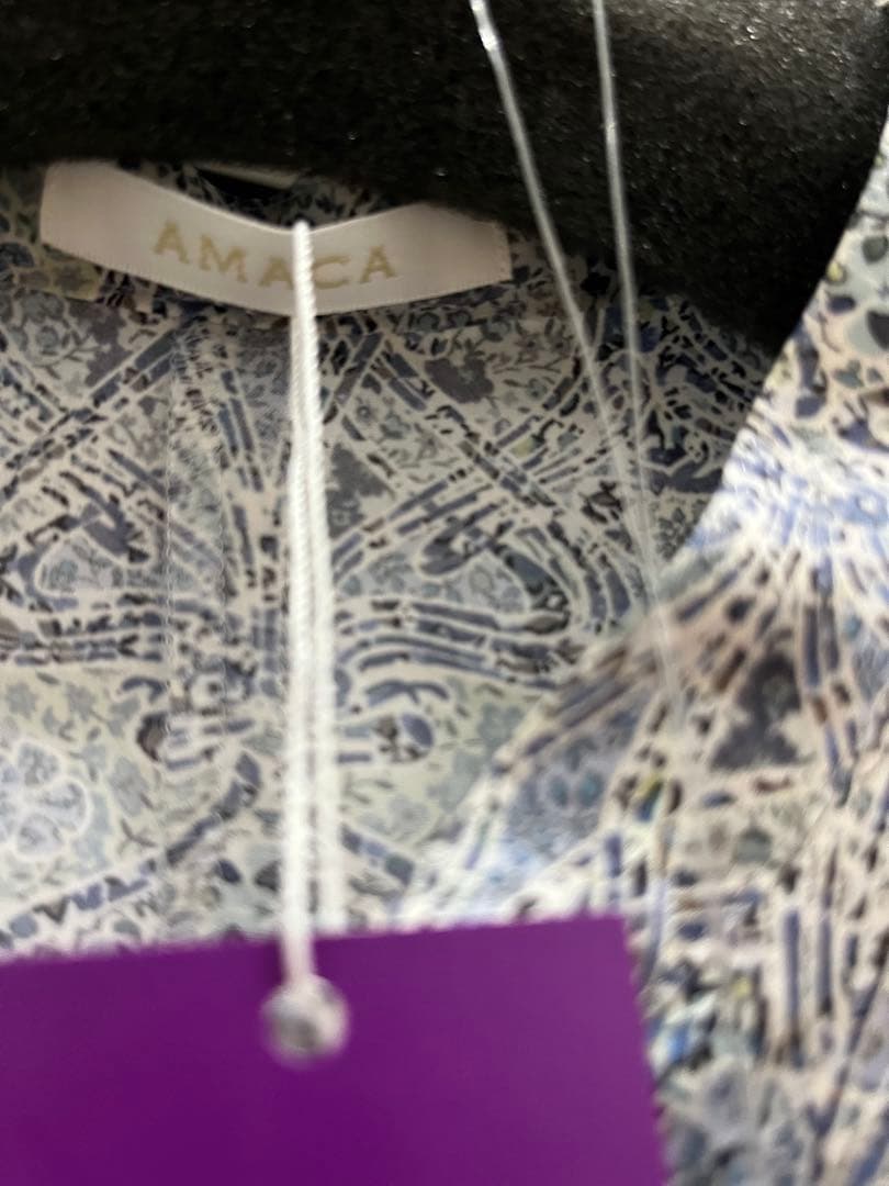 アマカ　LIBERTY 花柄長袖ワンピース 付属インナー付き　希望価格受付