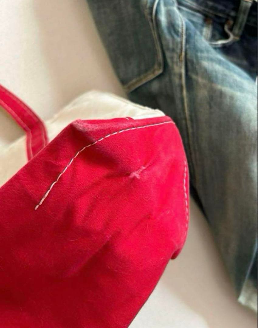 ぱ*く様 希少 USA製 LLビーン　ビンテージ トートバッグ　赤