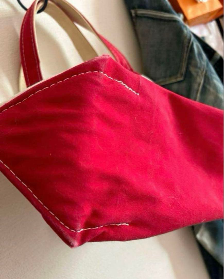 ぱ*く様 希少 USA製 LLビーン　ビンテージ トートバッグ　赤