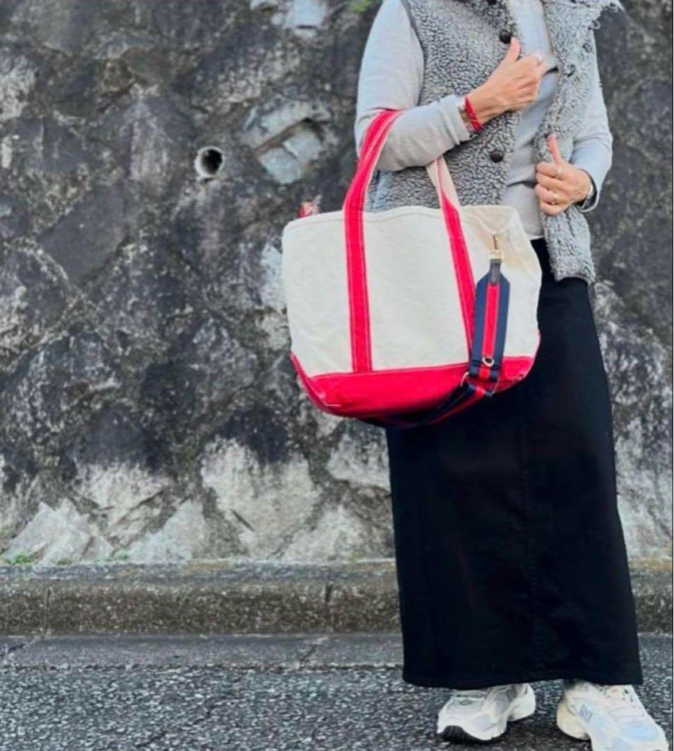 ぱ*く様 希少 USA製 LLビーン　ビンテージ トートバッグ　赤