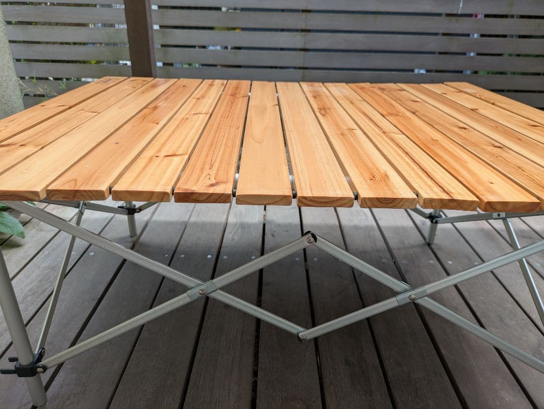 週末限定値下げ！Coleman コールマン　ナチュラルウッドロールテーブル90