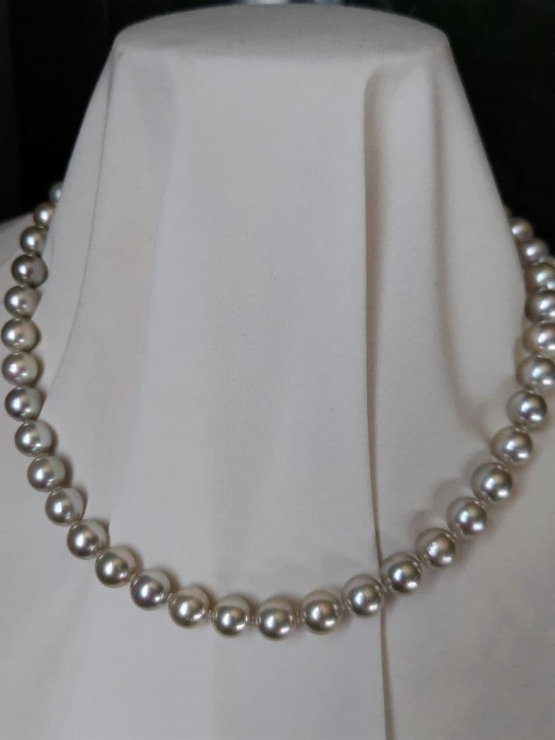 アコヤ真珠シルバーグレーの、3WAYネックレス