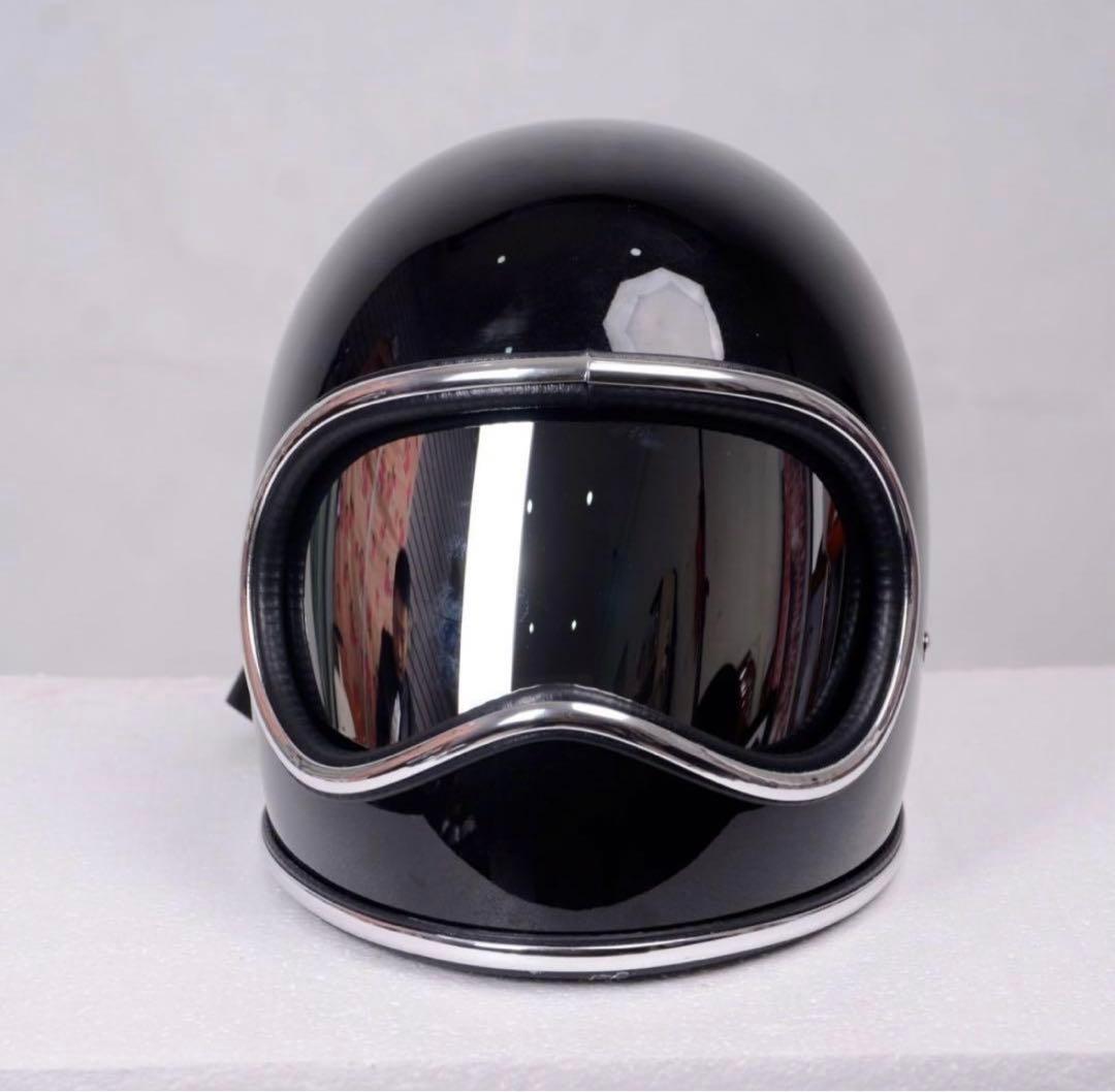 SORKSCER レトロ宇宙スタイルヘルメットシールド+ゴーグル付きフルフェイス