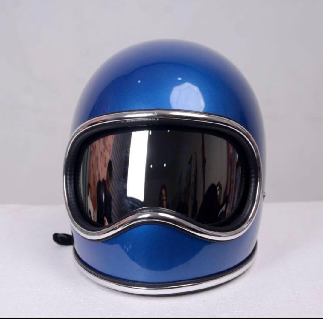 SORKSCER レトロ宇宙スタイルヘルメットシールド+ゴーグル付きフルフェイス