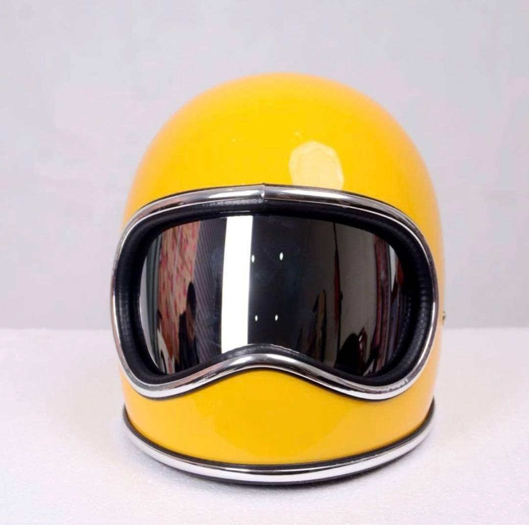 SORKSCER レトロ宇宙スタイルヘルメットシールド+ゴーグル付きフルフェイス