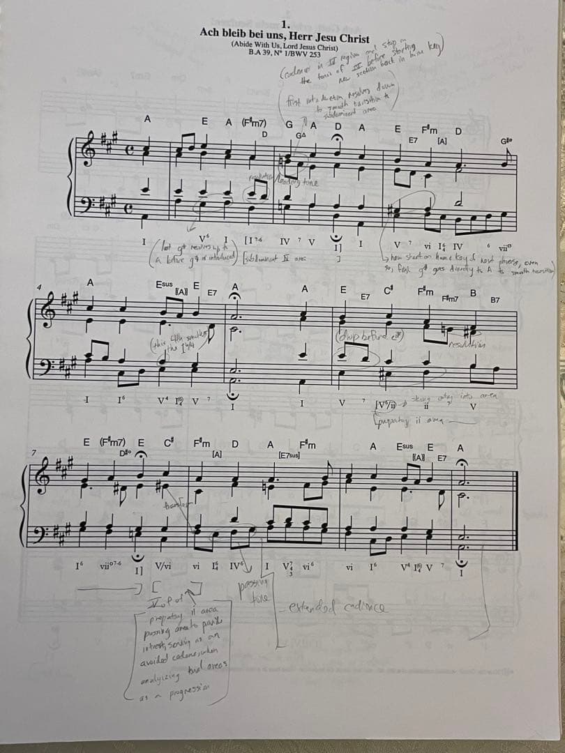 J.S. BACH 413 CHORALES ANALYZED 一部書き込みあり