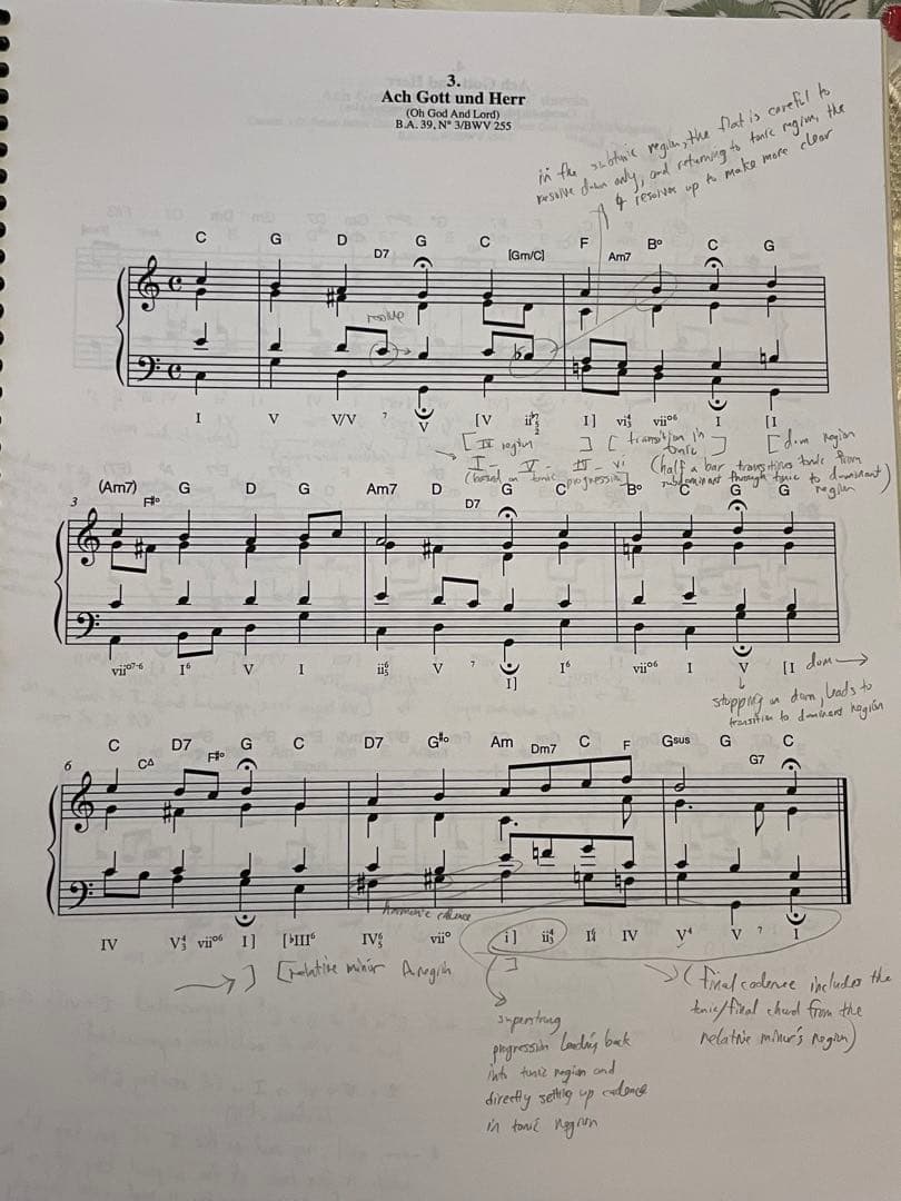 J.S. BACH 413 CHORALES ANALYZED 一部書き込みあり